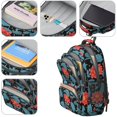 thumbnail image 4 of Pioneer Flower Floral Print Pattern Backpack for School, Cute School Bag with Adjustable Shoulder Straps and Padded Back, 16.9"x12.6"x5.9", 4 of 5