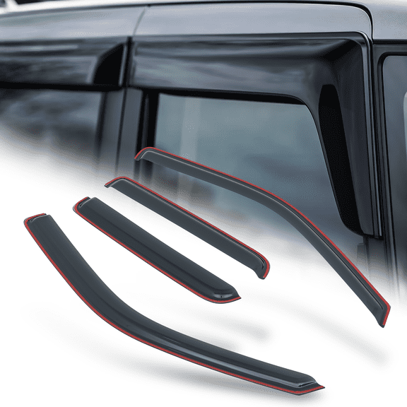 M-AUTO 4 Pieces In-Channel Window Visor Shade Guard for 2004-2012 Chevy Colorado; 2004-2012 GMC Canyon