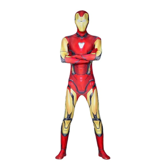 Halloween Superhero Iron Play Outfit,Iron Role Halloween Costumes,Cosplay Costume for Halloween, Stage Performance Outfit for Adults and , Fun Dress Up.,140