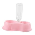 thumbnail image 2 of Alimentador de mascotas para gatos, cuenco doble, botella para beber de 500ml, duradero, práctico, desmontable para perros pequeños, medianos, conejos , Rosado Colco Alimentador Automático, 2 of 7
