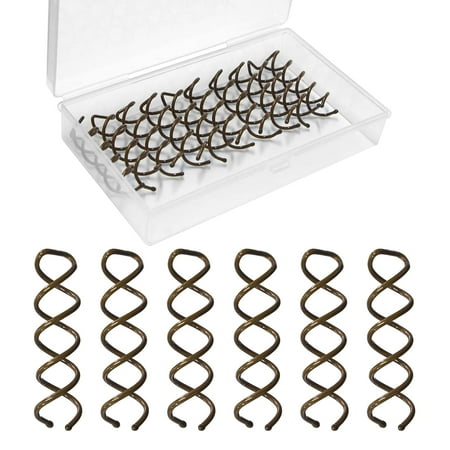 Spiral Bobby Pins Black/Brown with Storage Tin, 20 Pcs Spin Pins for Hair (2 Inch), Spiral Bobby Pins Black/Brown with Storage Tin, 20 Pcs Spin Pins for Hair (2 Inch),
