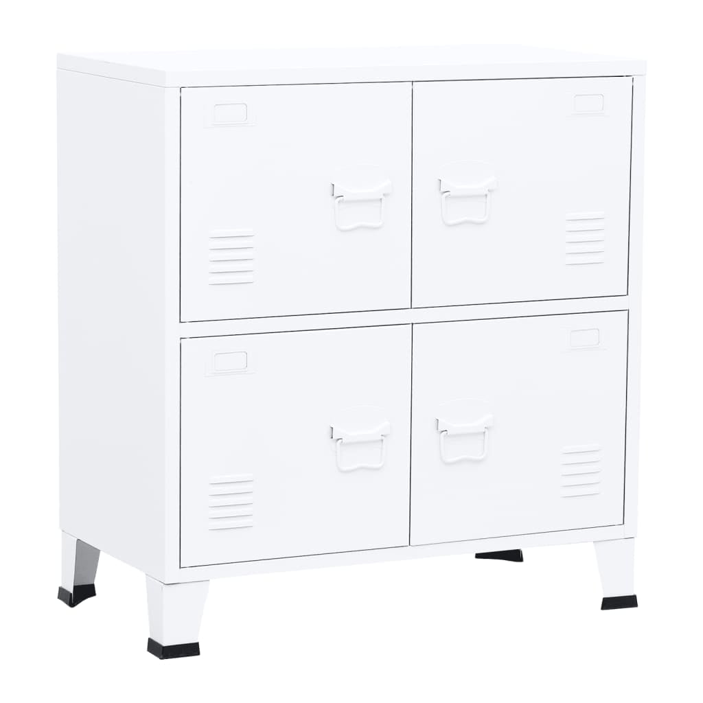 Filing Cabinet with 4 Doors，Metal Storage Cabinet,Great Steel Locker for Garage Office and Laundry Room，Black 29.5x15.7x31.5 Steel Kitchen Pantry 
