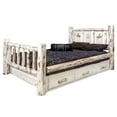 thumbnail image 5 of Montana Collection Twin Storage Bed w/ Laser Engraved Bronc Design, Clear Lacquer Finish, 5 of 5