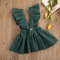 thumbnail image 5 of Kids Toddler Baby Girls Overall Dress Soft Corduroy A-Line Solid Color suspender Skirt Clothes, 5 of 8