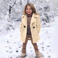 thumbnail image 2 of Generic Toddler Baby Kids Girls Coat Winter Windproof Thicken Coat Jacket Warm Button Outerwear Jacket Comfortable Breathable for Home Indoor Outdoor（18-24 Months Beige）, 2 of 8