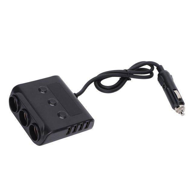 Lighter Adapter, Fast Charge Short Circuit Proof Built In Fuse Multiport Car Lighter Charger For Mobile Phones For Tablets