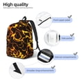 thumbnail image 4 of Naloa Orange Lightning Canvas Backpack for Men Women Rucksack Casual Travel Daypack College Tote Satchel Bookbag for Teens-Medium, 4 of 7