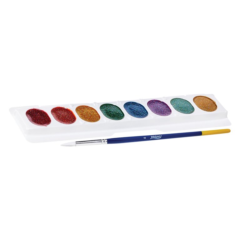 Prang Watercolor Paint Set with Glitter, 8 Colors photo 2