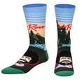 thumbnail image 2 of ODD SOX, Men's Funny Designer Novelty Socks, Bob Ross Sunset Crew, Large Adult, 2 of 6
