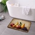 thumbnail image 3 of FJPT Non Slip Flannel Polyester Floor Mat With Fruit And Script Design For Bathroom Kitchen Bedroom Decor 31.5x19.7 inch, 3 of 5