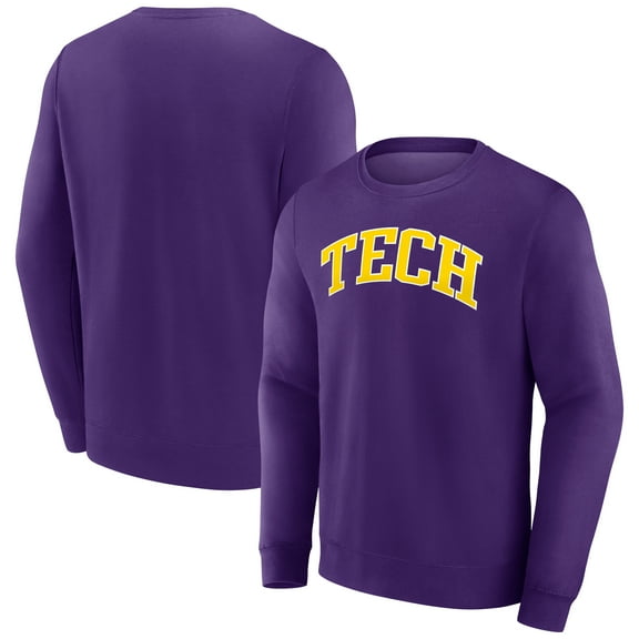 Men's Purple Tennessee Tech Golden Eagles Short Name Fleece Pullover Sweatshirt