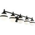 thumbnail image 6 of 42.5 inch 5 Light Black Bathroom Vanity light fixture with White Glass Shade, 6 of 7