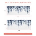 thumbnail image 6 of Blue Eucalyptus Yoga Towel for Hot Yoga Non Slip, Weeping Botanical Leaf Watercolor Yoga Mat Towel Absorbent Yoga Sweat Towels Microfiber Hot Yoga Blanket for Bikram Pilates 26"x74", 6 of 7