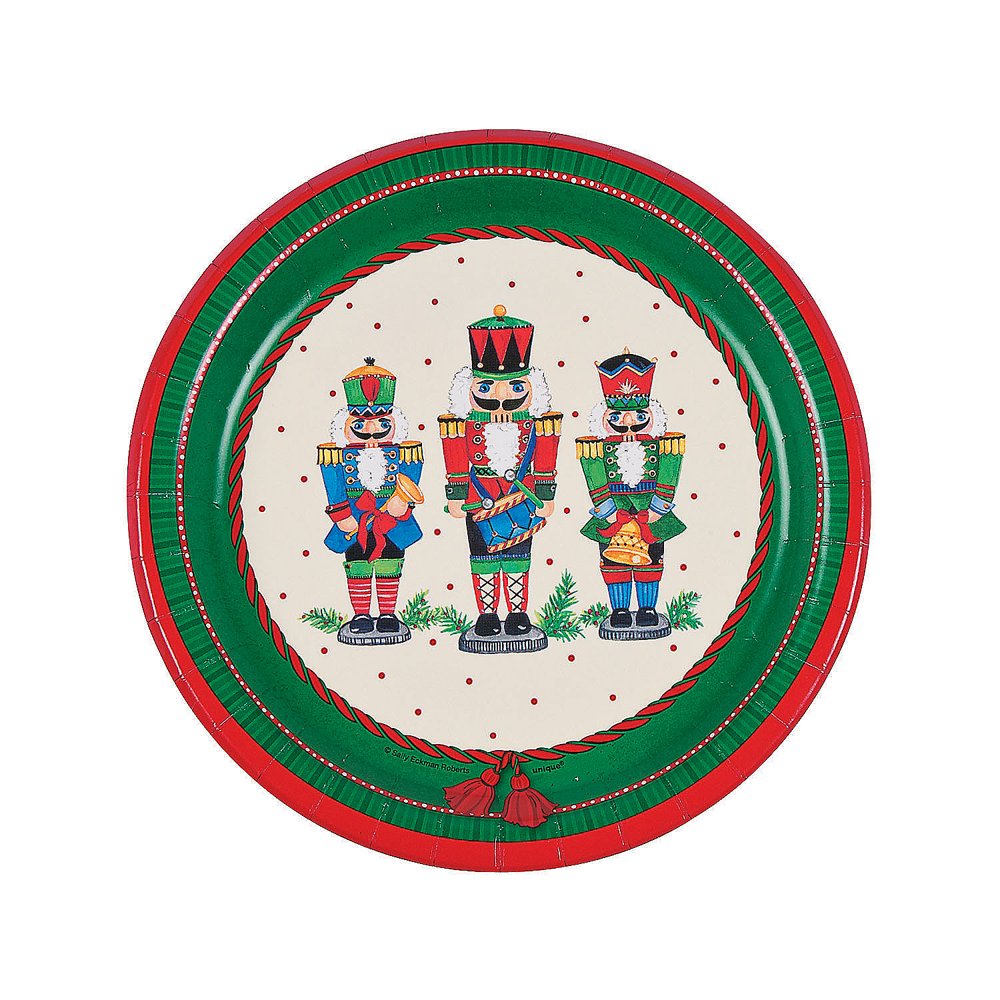 Nutcracker Cmas Dinner Plate (8Pc) Party Supplies 8 Pieces
