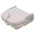 thumbnail image 4 of Boat Seat Low-Back Padded Marine Seat - UV Resistant Vinyl, Aluminum Hinges, 15x16x16 Inch - Gray/Camo Fishing Seats for Boats, Pontoons, & Kayaks, 4 of 7