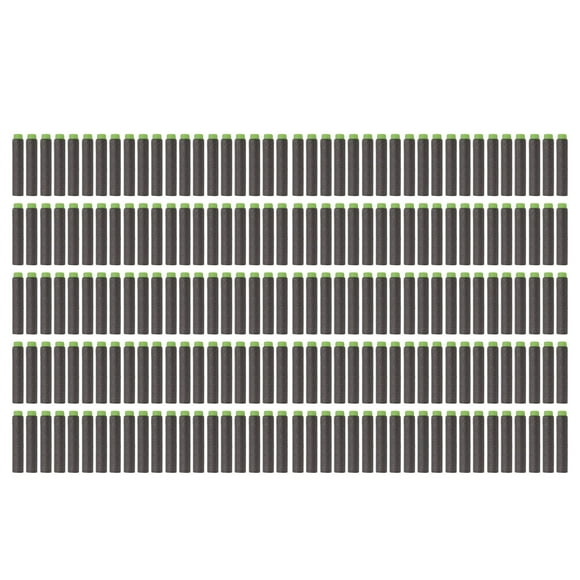 XYCCA 200PCS Refill Darts Shots EVA 70mm Black and Green High Density Shooting Toy Accessory for Children-0819