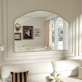 thumbnail image 5 of LUVODI Decorative Wall Mirror Frameless Beveled Glass Edge  Bathroom Mirror Arched 39x28in, 5 of 9