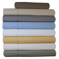 Wrinkle Free Sheets, 650 Thread Count, Deep Pocket, Cotton Blend Sheet Set, Twin, Taupe
