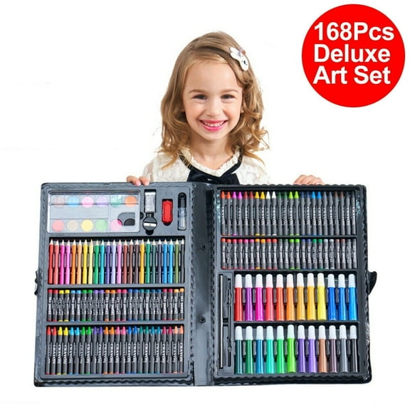 EZGO Children Drawing Art Set, 168-Piece, Multicolor