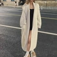 thumbnail image 2 of Womens Long Cardigans Fuzzy Cable Knitted Open Front Hooded Sweater Outerwear Solid Color Soft Cozy Warm Trendy Coat, 2 of 4
