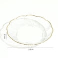 thumbnail image 2 of Hariumiu Salad Plate Transparent Fruit Plate with Golden Edge Stackable Snacks Serving Platter Unbreakable Round Salad Dessert Dinner Plate Dining Room, 2 of 8