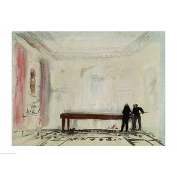 Posterazzi BALXIR360260LARGE Joueurs de Billard à la Maison de Petworth 1830 Affiche Imprimée par J.M.W. Turner - 36 x 24 Po - Grand