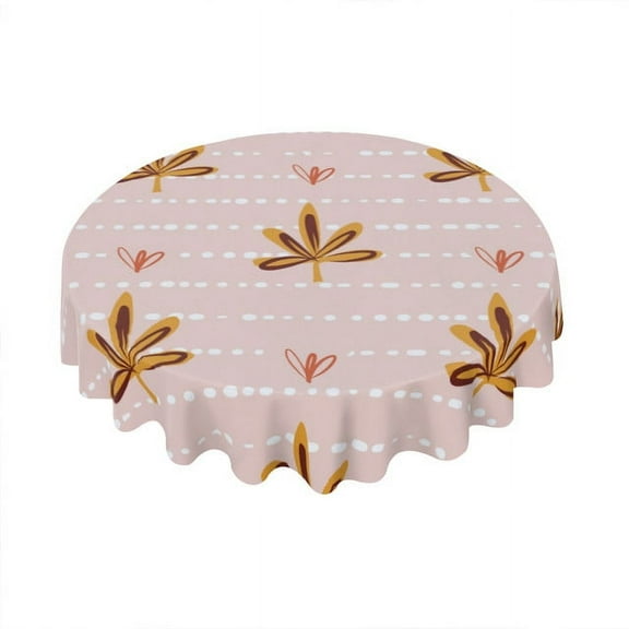 Eveokoki Fall Round Tablecloth,Harvest Tablecloth 60 inch,Autumn Maple Leaves Indoor or Outdoor Holiday Table Harvest Fall Decorations for Home,Dinner