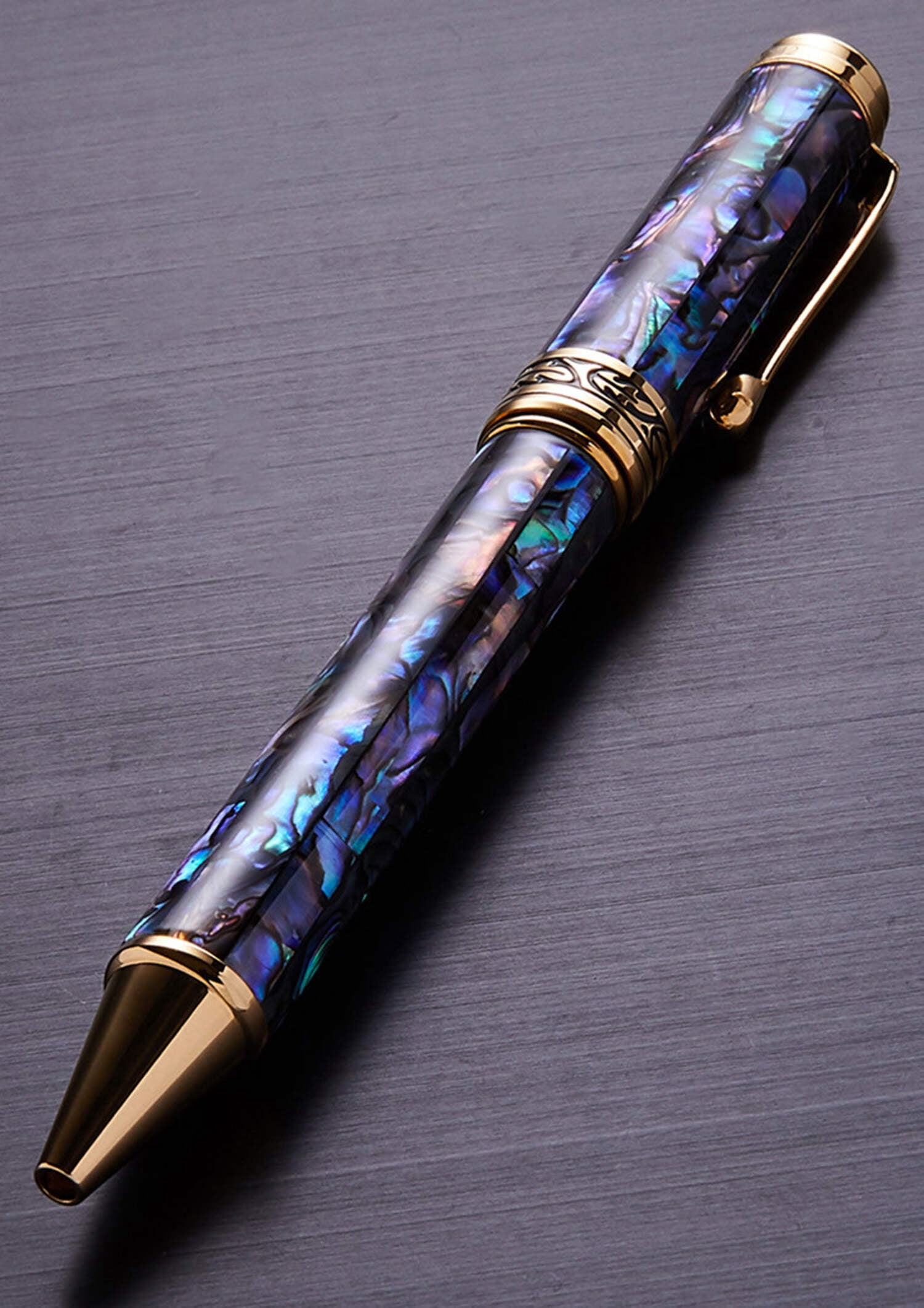 Xezo Xezo Maestro® Paua Abalone Sea Shell Ballpoint Pen - 18K Gold Plated