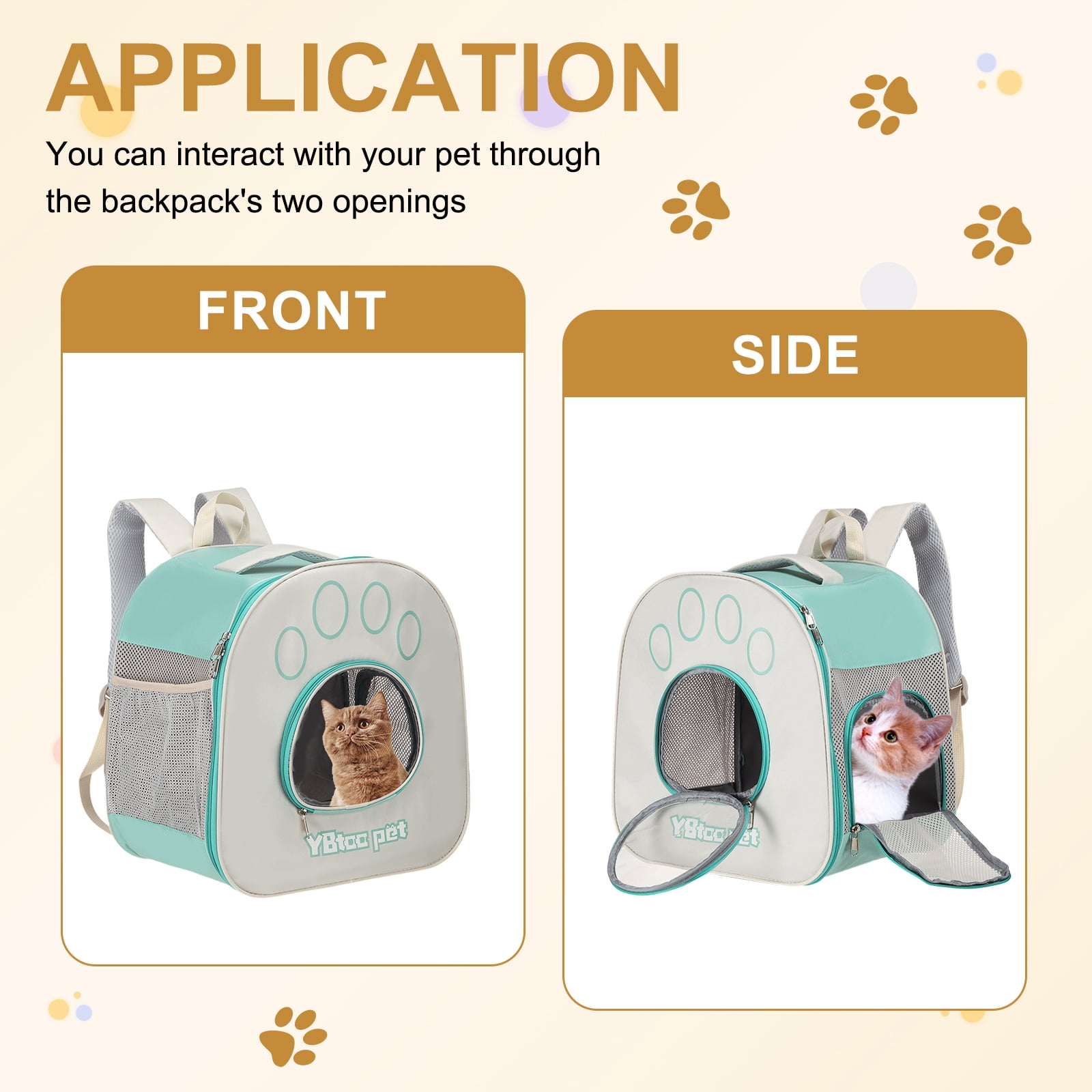 Uxcell Pet Portable Travel Backpack Carrier for Small Large Cat Uxcell Pet Dog, Light Blue