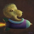 thumbnail image 3 of Miles, Chris 15x15 Black Modern Framed Museum Art Print Titled - Rocket Lion, 3 of 5