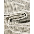 thumbnail image 3 of Unique Loom Outdoor Modern Collection Area Rug - Tambor (2' x 5' 1" Runner Gray/Ivory), 3 of 6
