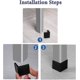 thumbnail image 5 of Mapa de abastecimiento 8 piezas Tapas para patas de silla LzGUNGY Ángulo de hierro en forma de L 38 mm x 38 mm negro, 5 of 5