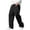 Black_005, variant on Baggy Pants for Men Drawstring Stretch Loose Fit Wide Leg Streetwear Pants with Pockets Beige M