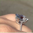 thumbnail image 3 of 3.50Ct Lab Created Oval Cut Diamond Women's Engagement Ring 14K White Gold Plated 18'', 3 of 3