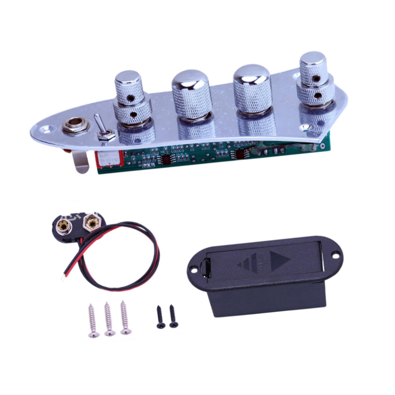 LeeQinersw Fully Loaded Control Plate and Switch Knob Loaded Bass Control Board with Wiring