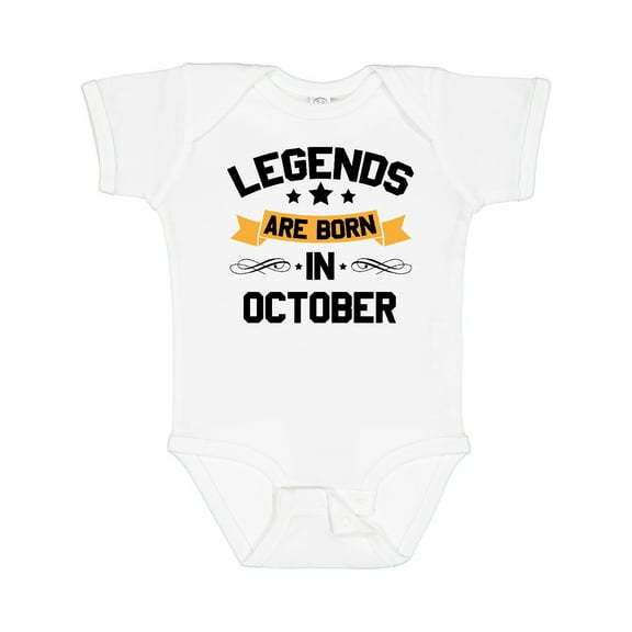 Inktastic Legends Are Born in October Boys or Girls Baby Bodysuit