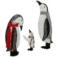 thumbnail image 5 of Northlight 3D Lighted Winter Penguin Family Outdoor Christmas Yard Decoration - 32" - Set of 3, 5 of 8