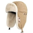 thumbnail image 2 of Sombreros de invierno para hombre, gruesos, cálidos, con protección auditiva y resistentes al frío, estilo locomotora., 2 of 4