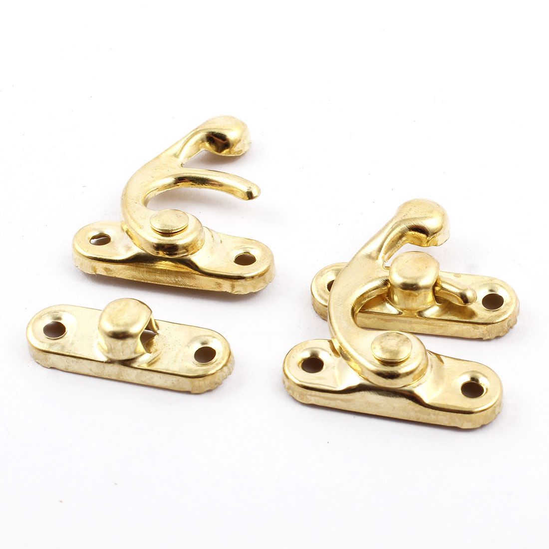 Home Metal Swing Bag Suitcase Chest Hasp Box Latch Hook Lock Gold Tone
