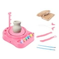 thumbnail image 1 of Electric Pottery Wheel Kids Pottery Forming Machine Kids Craft Toys Hand Tools DIY Pottery Wheel for Kids for Problem Solving Pink, 1 of 8