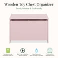 thumbnail image 4 of Evolur Wooden Toy Chest Organizer, Pink, 4 of 8