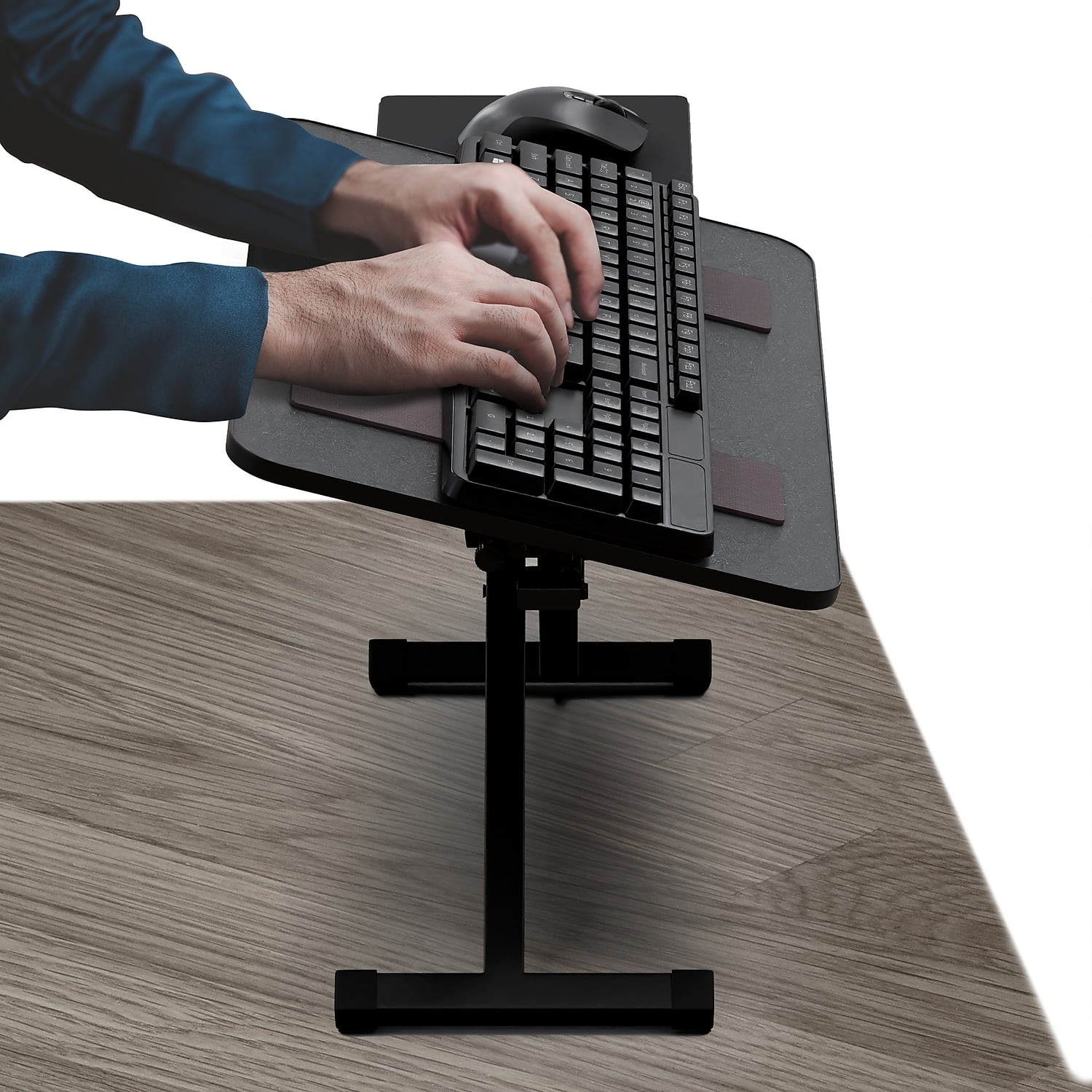 Adjustable Keyboard Stand for Desk – Height Adjustable Keyboard Riser with Negative Tilt for Ergonomic Typing Comfort, Wrist-Friendly Keyboard and Mouse Platform