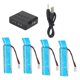 thumbnail image 4 of Kit De Batería De Helicóptero RC, Alta Capacidad, 58,5 Mm De Longitud, Helicóptero RC Ligero, Baterías De 520 Mah, 4 Piezas Para Mantenimiento, 4 of 8