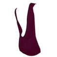 thumbnail image 5 of Plus Size Tank Tops for Women Backless Tank Sleeveless Solid V-neck Top Wine M, 5 of 5