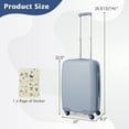 thumbnail image 3 of Costway Valise Cabine 20 Pouces PC Coque Rigide Approuvée par les Compagnies Aériennes Valise Légère Bleue, 3 of 10