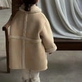 thumbnail image 4 of Mwjwdo Girls Padded Cotton Jacket with Faux Fur Fleece Lined Parka Kids Winter Thick Warm Coat Button up Outerwear for Kids Khaki 6 Years, 4 of 4