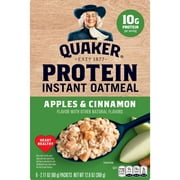 Quaker Protein Instant Oatmeal, Apples & Cinnamon, 2.11 oz Packets, 6 Count