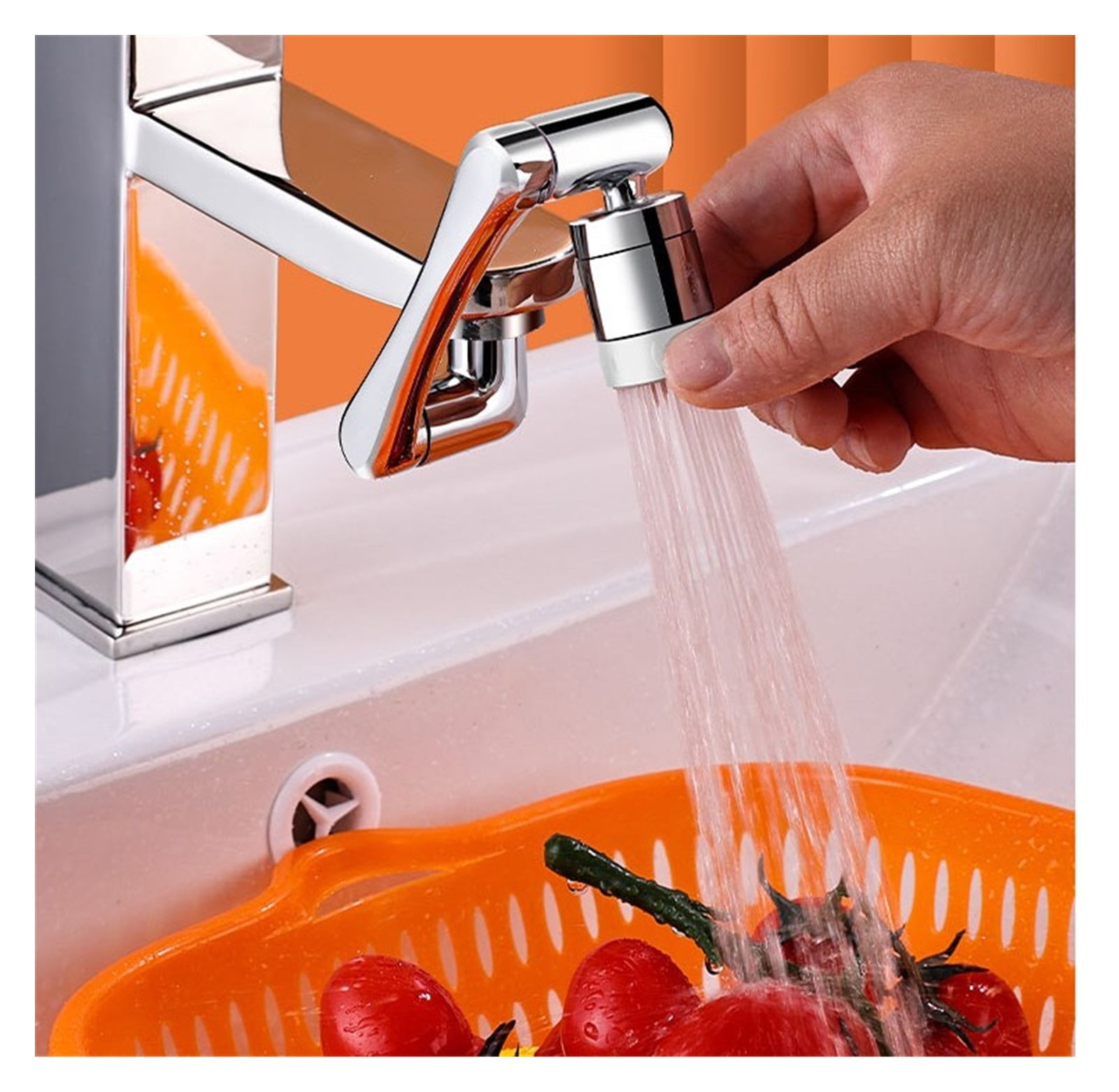 Universal 1440° Rotatable Faucet Aerator Extender Plastic Splash Filter Faucets Bubbler Nozzle Robotic Arm For Kitchen Bathroom ,Durable Material