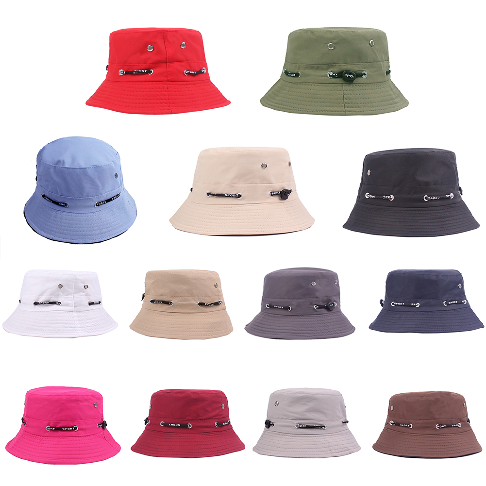 solid color bucket hats