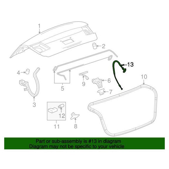 GM 95930495 Handle Asm-R/Cmpt Lid I/S